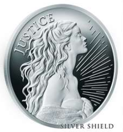 Silver Shield - Four Cardinal Virtues - Lady Justice