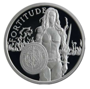 Silver Shield - Four Cardinal Virtues - Fortitude