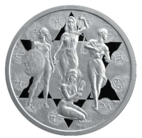 Silver Shield - Four Cardinal Virtues - Zodiac Virtues